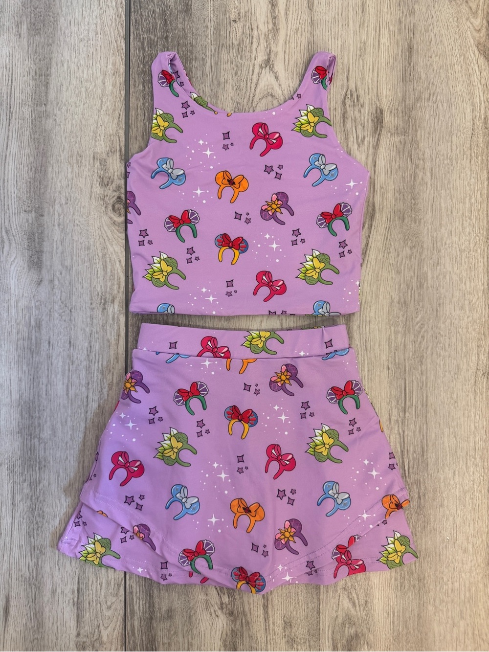 Disney Themed Athletic Set  Lavender Headband Print Costume Set